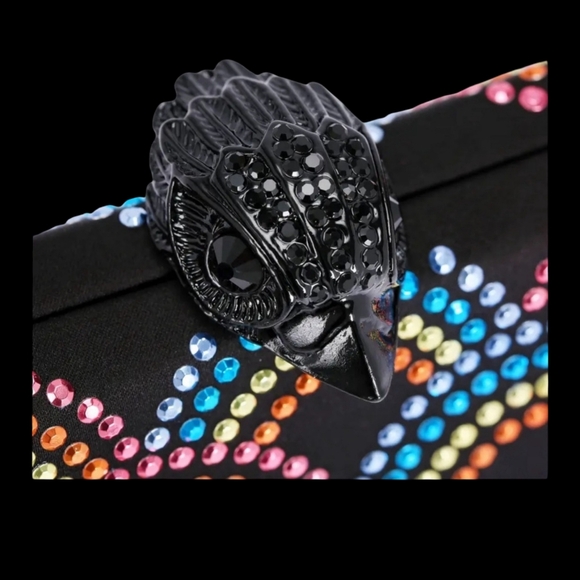 Kurt Geiger London (NWT) I Rainbow Crystal Clutch I Dust Bag - Picture 2 of 11